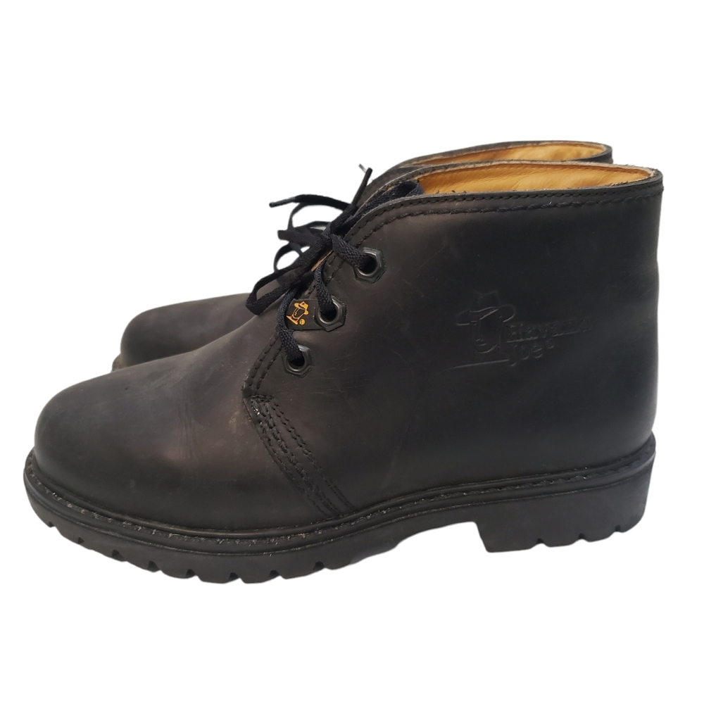 Vintage Havana Joe Chukka Ankle Boots Black Leather 0201 Spain Mens Size EUR 37